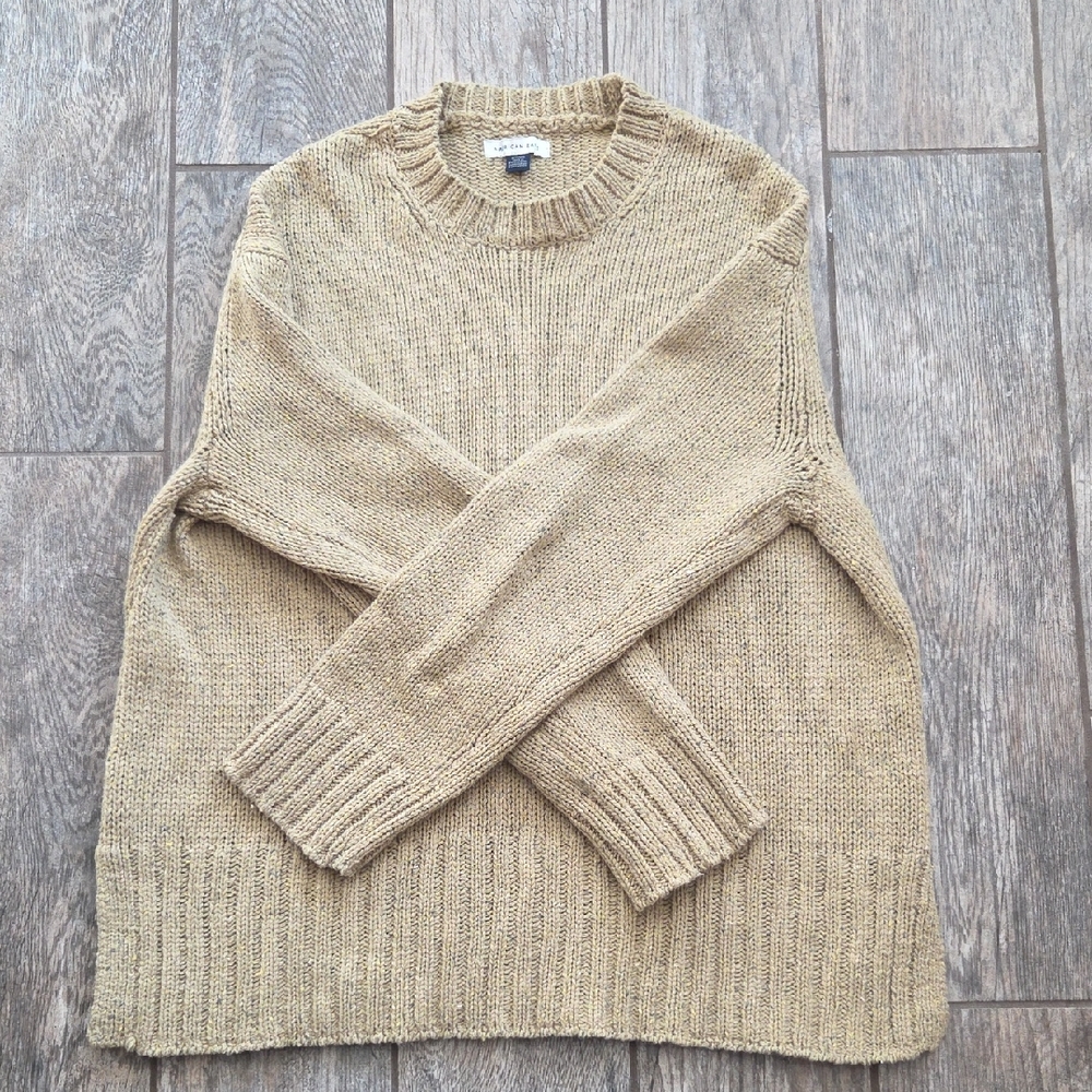 American Eagle Outfitters Green Speckled Crewneck Sweater